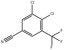 3,4-dichloro-5-(trifluoromethyl)benzonitrile Structure