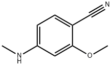 Benzonitrile, 2-methoxy-4-(methylamino)- Structure