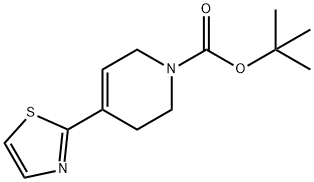 1(2H)-Pyridinecarboxylic acid, 3,6-dihydro-4-(2-thiazolyl)-, 1,1-dimethylethyl ester Structure