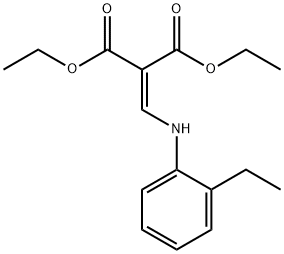 Propanedioic acid, 2-[[(2-ethylphenyl)amino]methylene]-, 1,3-diethyl ester Structure