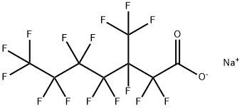 Heptanoic acid, 2,2,3,4,4,5,5,6,6,7,7,7-dodecafluoro-3-(trifluoromethyl)-, sodium salt (1:1) Structure