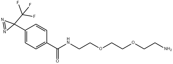 Benzamide, N-[2-[2-(2-aminoethoxy)ethoxy]ethyl]-4-[3-(trifluoromethyl)-3H-diazirin-3-yl]- Structure