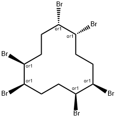 Cyclododecane, 1,2,5,6,9,10-hexabromo-, (1R,2S,5R,6S,9S,10R)-rel- Structure