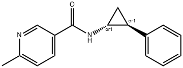 3-Pyridinecarboxamide,6-methyl-N-[(1R,2S)-2-phenylcyclopropyl]-,rel-(9CI) 구조식 이미지