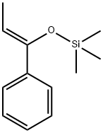 Benzene, [(1Z)-1-[(trimethylsilyl)oxy]-1-propen-1-yl]- 구조식 이미지