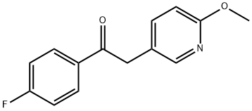 Ethanone, 1-(4-fluorophenyl)-2-(6-methoxy-3-pyridinyl)- Structure