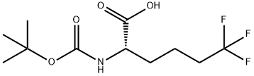 2-{[(tert-butoxy)carbonyl]amino}-6,6,6-trifluorohex anoic acid Structure