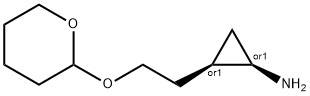 Cyclopropanamine, 2-[2-[(tetrahydro-2H-pyran-2-yl)oxy]ethyl]-, (1R,2R)-rel- (9CI) Structure