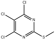 Pyrimidine, 4,5,6-trichloro-2-(methylthio)- 구조식 이미지