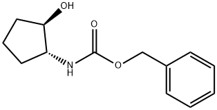 Carbamic acid, N-[(1R,2R)-2-hydroxycyclopentyl]-, phenylmethyl ester Structure