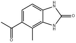 2H-Benzimidazol-2-one,5-acetyl-1,3-dihydro-4-methyl-(9CI) 구조식 이미지