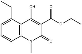3-?Quinolinecarboxylic acid, 5-?ethyl-?1,?2-?dihydro-?4-?hydroxy-?1-?methyl-?2-?oxo-?, ethyl ester 구조식 이미지