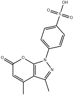 4-(3,4-Dimethyl-6-oxopyrano[2,3-c]pyrazol-1(6H)-yl)benzenesulfonic acid Structure