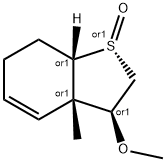 Benzo[b]thiophene, 2,3,3a,6,7,7a-hexahydro-3-methoxy-3a-methyl-, 1-oxide, (1R,3S,3aS,7aS)-rel- 구조식 이미지