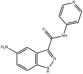 1H-Indazole-3-carboxamide,5-amino-N-4-pyridinyl-(9CI) 구조식 이미지