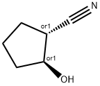 Cyclopentanecarbonitrile, 2-hydroxy-, (1R,2S)-rel- 구조식 이미지