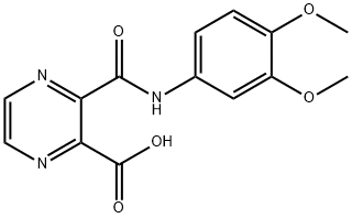 3-((3,4-Dimethoxyphenyl)carbamoyl)pyrazine-2-carboxylic acid Structure
