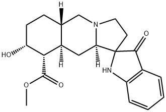 (5'aR)-1,2',3,3',5'aβ,6',7',8',9',9'aα,10',10'aα-Dodecahydro-8'α-hydroxy-3-oxospiro[2H-indole-2,1'(5'H)-pyrrolo[1,2-b]isoquinoline]-9'α-carboxylic acid methyl ester 구조식 이미지