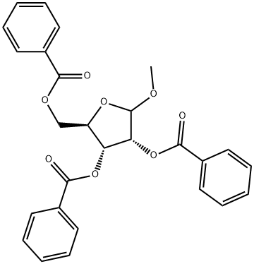 D-Ribofuranoside, methyl, 2,3,5-tribenzoate Structure