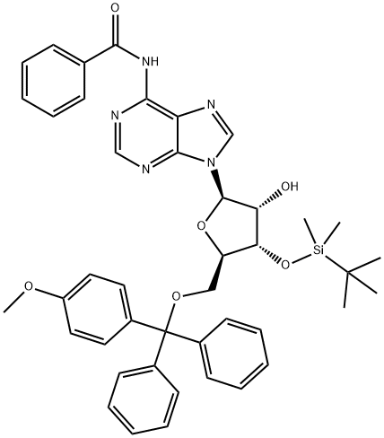 N-benzoyl-3'-O-[(1,1-dimethylethyl)dimethylsilyl]-5'-O-[(4-methoxyphenyl)diphenylmethyl]- (9CI) Structure