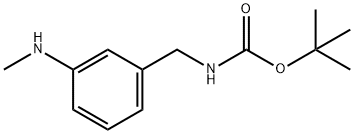 Carbamic acid, N-[[3-(methylamino)phenyl]methyl]-, 1,1-dimethylethyl ester Structure