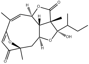 2a,3,5,6,11a,11b-Hexahydro-3-hydroxy-2a,6,10-trimethyl-3-(1-methylpropyl)-6,9-epoxy-2H-1,4-dioxacyclodeca[cd]pentalene-2,7(4aH)-dione Structure