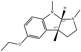 Pyrrolo[2,3-b]indole, 5-ethoxy-1,2,3,3a,8,8a-hexahydro-1,3a,8-trimethyl-, (3aR,8aS)-rel- 구조식 이미지