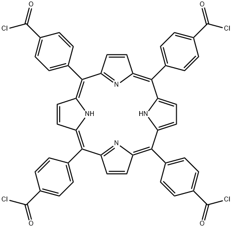 Benzoyl chloride, 4,4',4'',4'''-(21H,23H-porphine-5,10,15,20-tetrayl)tetrakis- Structure