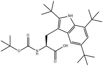 Boc-2,5,7-tri-2,5,7-Tris-tert-butyl-DL-tryptophan 구조식 이미지