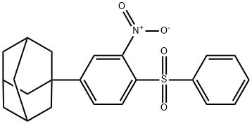 1-[3-Nitro-4-(phenylsulfonyl)phenyl]tricyclo[3.3.1.13,7]decane 구조식 이미지