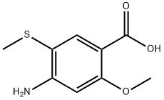 4-Amino-2-methoxy-5-(methylthio)benzoic Acid Structure