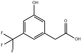 Benzeneacetic acid, 3-hydroxy-5-(trifluoromethyl)- Structure