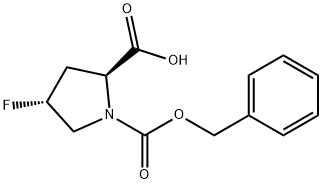 Cbz-trans-4-fluoro-Pro-OH 구조식 이미지