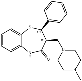1,5-Benzothiazepin-4(5H)-one, 2,3-dihydro-3-[(4-methyl-1-piperazinyl)methyl]-2-phenyl-, (2R,3S)-rel- 구조식 이미지