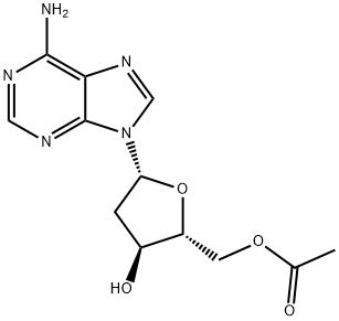 Adenosine, 2'-deoxy-, 5'-acetate 구조식 이미지