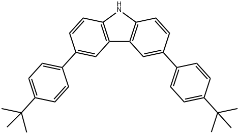 9H-Carbazole, 3,6-bis[4-(1,1-dimethylethyl)phenyl]- Structure