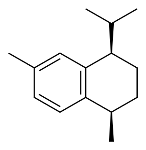 Naphthalene, 1,2,3,4-tetrahydro-1,6-dimethyl-4-(1-methylethyl)-, (1R,4R)-rel- Structure