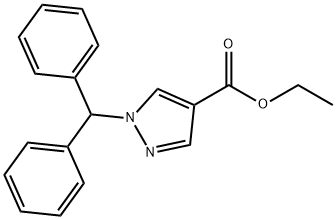 1H-Pyrazole-4-carboxylic acid, 1-(diphenylmethyl)-, ethyl ester Structure