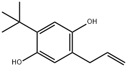 1,4-Benzenediol, 2-(1,1-dimethylethyl)-5-(2-propen-1-yl)- 구조식 이미지
