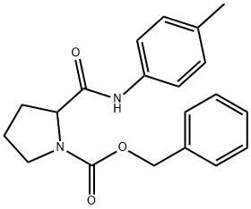 1-Pyrrolidinecarboxylic acid, 2-[[(4-methylphenyl)amino]carbonyl]-, phenylmethyl ester 구조식 이미지