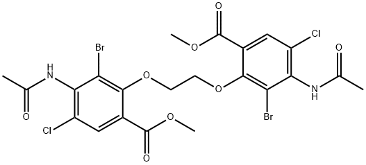 Benzoic acid, 2,2'-[1,2-ethanediylbis(oxy)]bis[4-(acetylamino)-3-bromo-5-chloro-, dimethyl ester (9CI) Structure