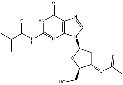 3'-O-Acetyl-2'-deoxy-N2-isobutyrylguanosine 구조식 이미지
