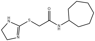 Acetamide, N-cycloheptyl-2-[(4,5-dihydro-1H-imidazol-2-yl)thio]- Structure