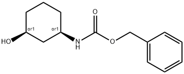 Carbamic acid,[(1R,3S)-3-hydroxycyclohexyl]-, phenylmethyl ester,rel- Structure