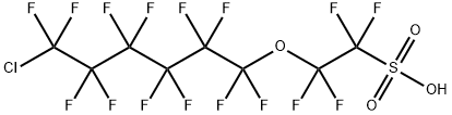 Ethanesulfonic acid, 2-[(6-chloro-1,1,2,2,3,3,4,4,5,5,6,6-dodecafluorohexyl)oxy]-1,1,2,2-tetrafluoro- Structure