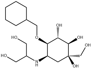 D-epi-Inositol, 5-O-(cyclohexylmethyl)-3,4-dideoxy-4-[[2-hydroxy-1-(hydroxymethyl)ethyl]amino]-2-C-(hydroxymethyl)- (9CI) Structure