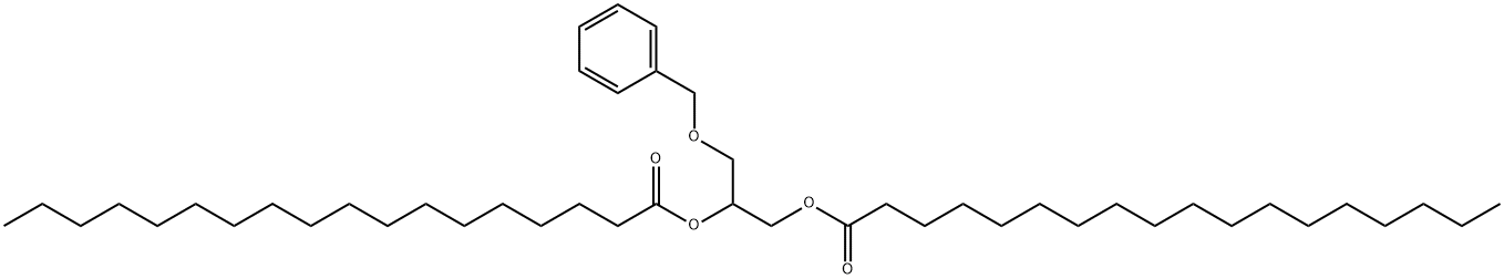 Octadecanoic acid, 1,1'-[1-[(phenylmethoxy)methyl]-1,2-ethanediyl] ester Structure