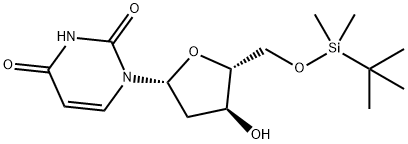 Uridine, 2'-deoxy-5'-O-[(1,1-dimethylethyl)dimethylsilyl]- Structure