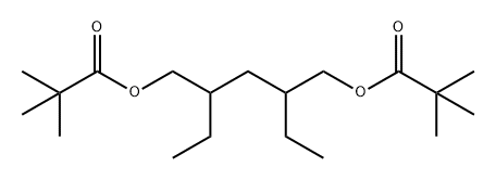 Propanoic acid, 2,2-dimethyl-, 4-[(2,2-dimethyl-1-oxopropoxy)methyl]-2-ethylhexyl ester Structure