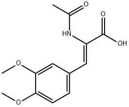 2-Propenoic acid, 2-(acetylamino)-3-(3,4-dimethoxyphenyl)-, (2Z)- 구조식 이미지